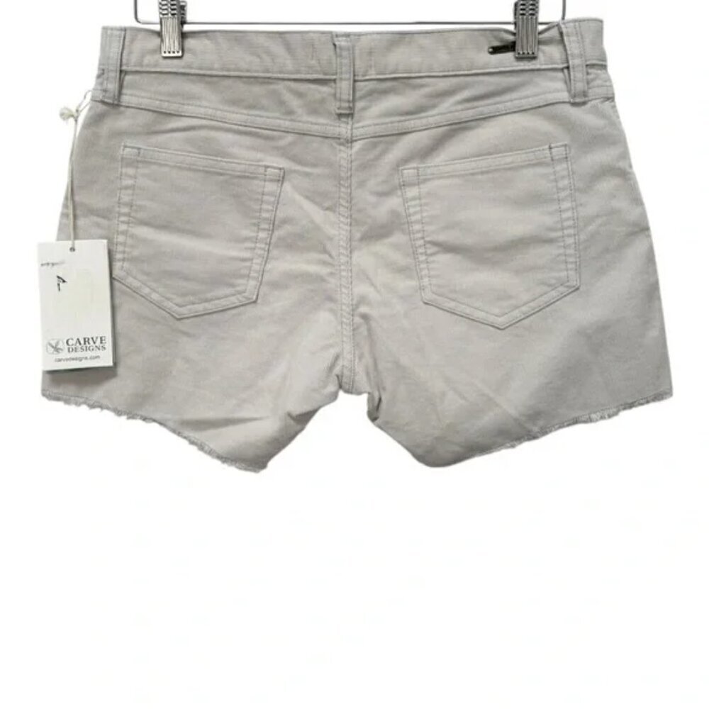 Carve Designs Oahu 4 inch Corduroy Shorts Gray Size 10 NEW - Picture 3 of 10